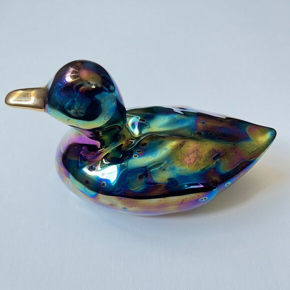 Ceramica Yapacunchi Iridescent Ceramic Duck from Ecuador - Picture 2 of 7
